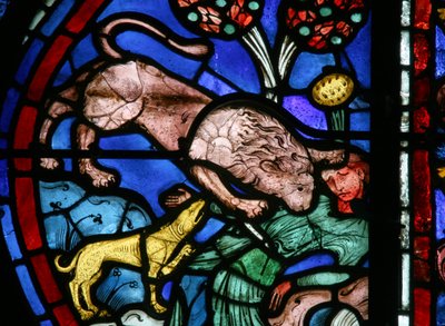 St Thomas-vinduet: butleren fortæres af udyr (w23) af French School