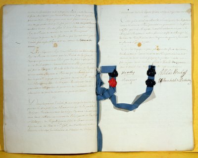Utrecht-traktaten, 11. april 1713 (pen og blæk på papir) af French School