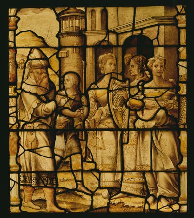 The Triumphant Return of David, fra Notre-Dame du Val, Provins af French School