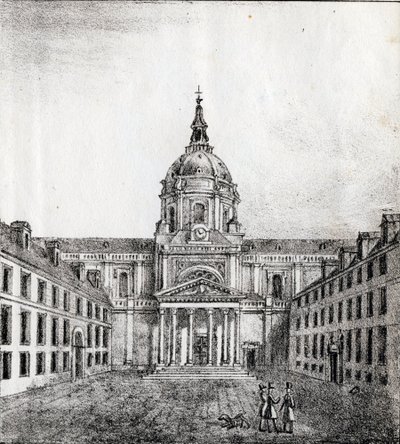 Sorbonne-universitetet - "Alphabet Picturesque des Monumens de Paris" ca. 1840 (kobberstik) af French School