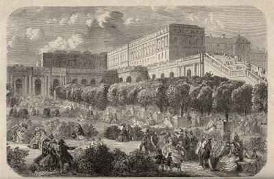 Versailles Orangerie - Orangerie du chateau de Versailles - indgravering i "" PATRIE" - PECTUREQUIREQUE BESKRIVELSE AF FRANKRIG I 6 BIND AF LUCIEN HUARD - slutningen af ​​1800-tallet af French School