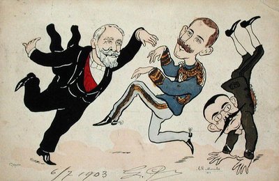 Victor-Emmanuels (1869-1947), konge af Italien, besøg i Frankrig af French School
