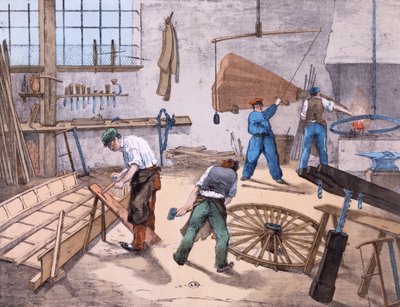 The Wheelright, ca. 1860 af French School