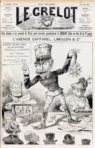 The Wilson Affair, forside af Le Grelot, 16. oktober 1887 af French School