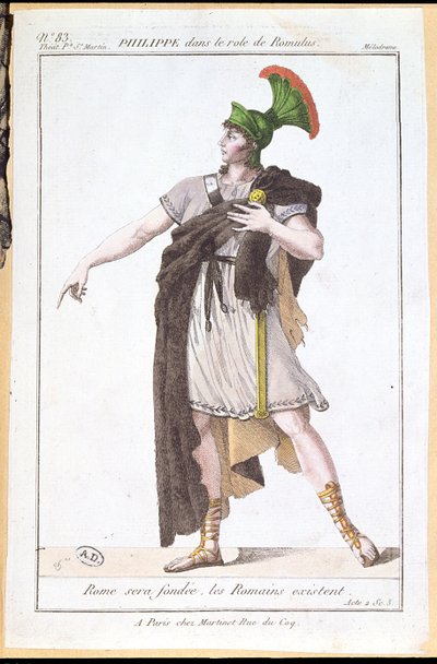 Skuespilleren Philippe i rollen som Romulus af French School