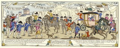 Anholdelsen af Ludvig XVI af Frankrig og hans familie, Varennes, 22. juni 1791 af French School