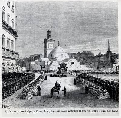 Charles Lavigeries ankomst til Algier, byens nye ærkebiskop, 15. maj 1867 af French School