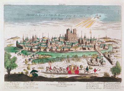 Ankomsten af Ludvig XVI til Reims for hans kroning den 11. juni 1775 af French School