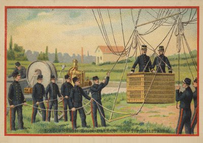 Opstigningen af en ballonmilitær af French School
