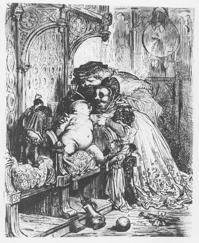 Pantagruels fødsel, illustration fra 