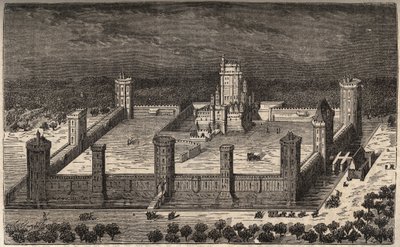 Slottet i Vincennes i det 17. århundrede - - indgravering i "Histoire de France" af Victor Duruy (1811-1894) - 1882 af French School