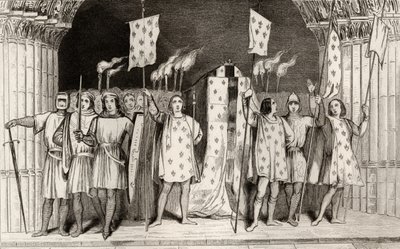 Det døde spædbarn Jean I (1316) den posthume udråbte til konge ved hans begravelse, fra 