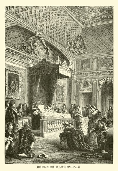 Ludvig XIVs dødsleje af French School