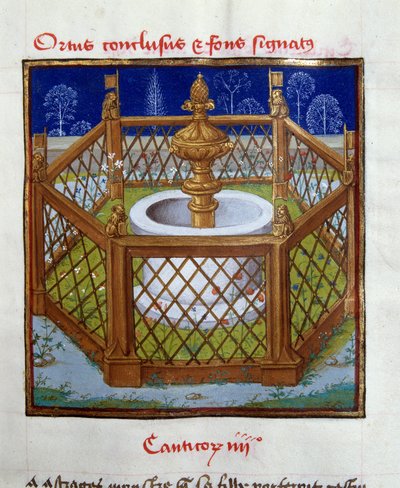 Den lukkede have- og springvandsforsegling Miniature fra Mester af Dreux-Bude (Dreux Bude) (Andre d