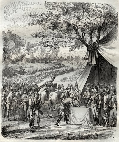 Afslutningen på Vendee-krigen - Hoche underskriver en traktat med bretonerne - Revolution francaise - La pacification de la Vendee - Accords de la Mabilais, 20. april 1795 - underskrive mellem general Hoche og kokkenes chouans - Underskrift af Mabilais-tra af French School