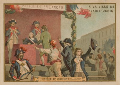 Indskrivningen af frivillige i hæren, Franske Revolution, 22. juli 1792 af French School