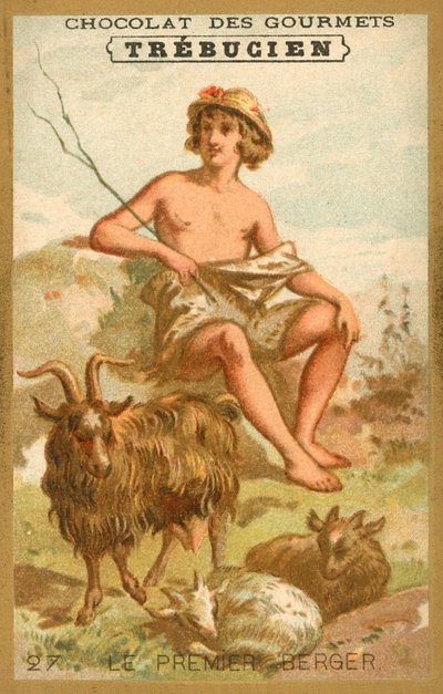Den første hyrde (chromolitho) af French School
