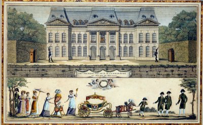De første skridt af kongen af Rom Napoleon II, hertug af Reichstadt (1811-1832) og søn af kejser Napoleon I (1769-1821), et Meudon 19. århundrede print Sceaux, Musee of the Ile de France af French School