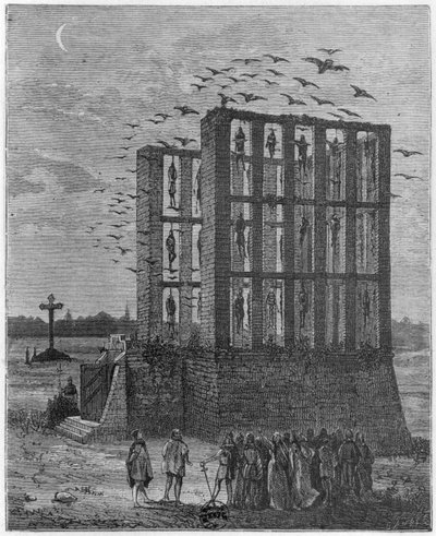 Gibbet af Montfaucon af French School