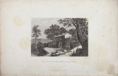 Napoleons hus på øen Elba, indgraveret af Schroeder af French School