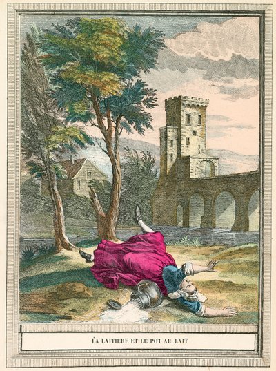 Mælkepigen og gryden med mælk af French School