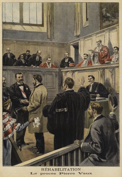Rehabiliteringen af Pierre Vaux, Frankrig, 1897 af French School