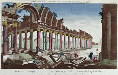 Resterne af Mars-templet blandt ruinerne af Karthago af French School