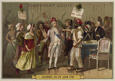 Sans-culotterne invaderer Tuileries-paladset, den franske revolution, 20. juni 1792 af French School