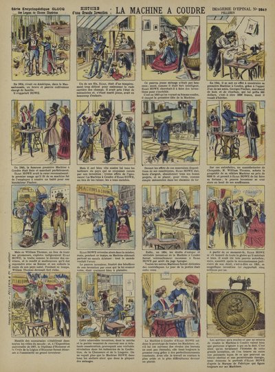 Symaskinen (farve litho) af French School