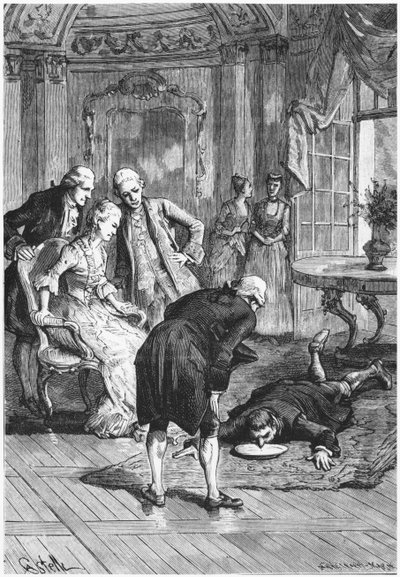 Søvngængeren Victor og markisen af Puysegur ved Madame de Montessons, illustration fra Les Mysteres de la Science af Louis Figuier (1819-94) 1886 af French School