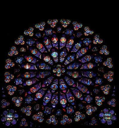 Sydrosenvinduet: en blanding af engle, apostle, martyrer og diverse scener af French School