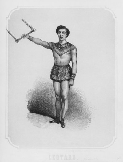 Trapezkunstneren Jules Leotard, c;1860 af French School