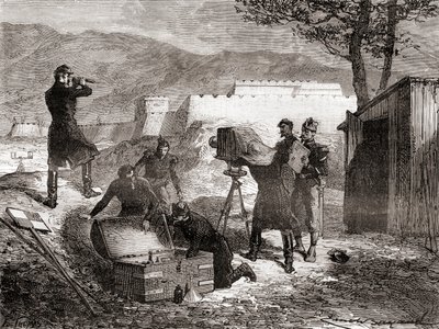 Den franske hærs brug af fotografi i det 19. århundrede, fra Les Merveilles de la Science, udgivet ca. 1870 af French School