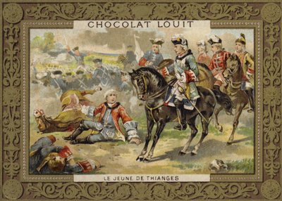 Den unge de Thianges, fransk soldat af French School