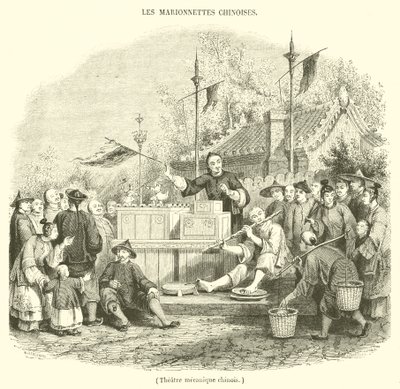 Kinesisk mekanisk teater (gravering) af French School
