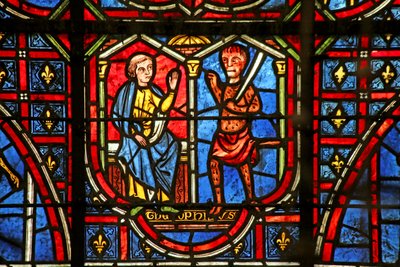 Theophilus wird von Dämonen versucht von French School