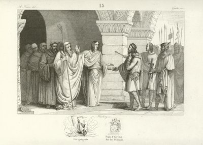 Theuderic III, King of the Franks  af French School