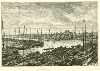 Tien-Tsin, Pei-Ho og dens sammenløb (gravering) af French School