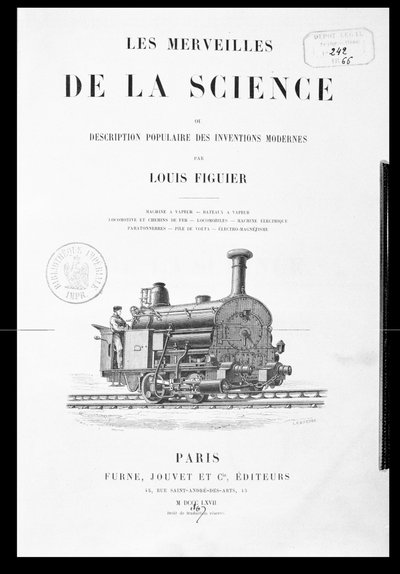 Titelside til Videnskabens vidundere af Louis Figuier (1819-94), udgivet af Furne og Jouvet, 1867 af French School