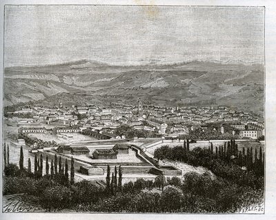Tlemcen en agery i det 19. århundrede - indgravering i "La France illustrée: geografi, historie, statistisk administration" af V.A. Malt-Brown. 1884 af French School