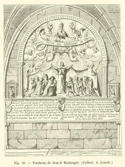 Tomb of Jean the Bager, Collect A Lenoir af French School