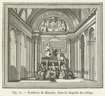 Mazarins grav i kollegiets kapel af French School