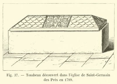 Grav fundet i kirken Saint-Germain des Pres i 1799 af French School