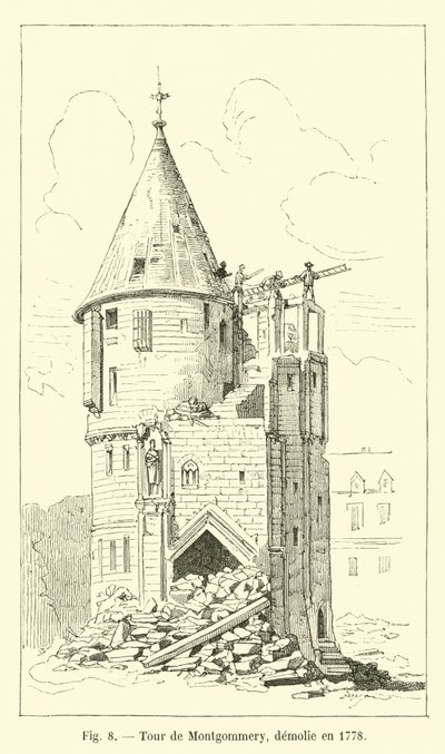 Montgommery-tårnet, revet ned i 1778 af French School