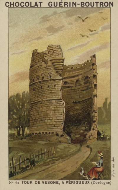 Tårnet i Vesone, i Perigueux, Dordogne af French School