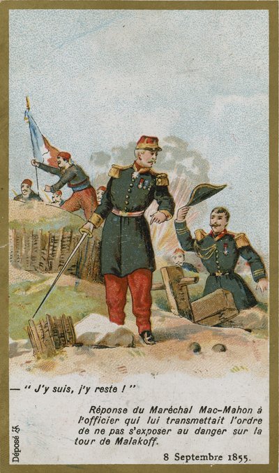 Byttekort med et billede af Patrice de Mac-Mahon af French School