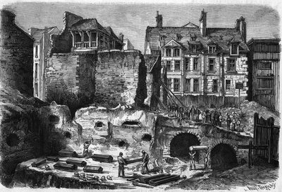 Transformationer af Paris under det andet imperium, Haussmannske Paris; grave opdaget i udgravningerne i rue des Gobelins af French School