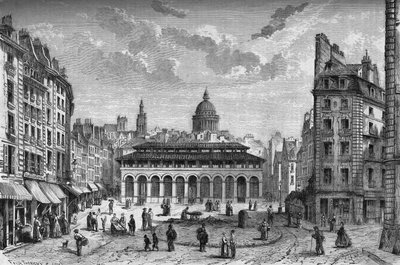 Transformationer af Paris under det andet imperium, Haussmannske Paris: udsigt over Marche des Carmes og det gamle Place Maubert af French School