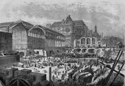 Transformationer af Paris under det andet imperium, Haussmannske Paris: udsigt over den nye pavillon i de centrale haller af French School