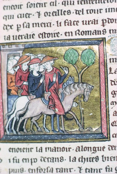 Rejsende, fra Roman de Jules Cesar af French School